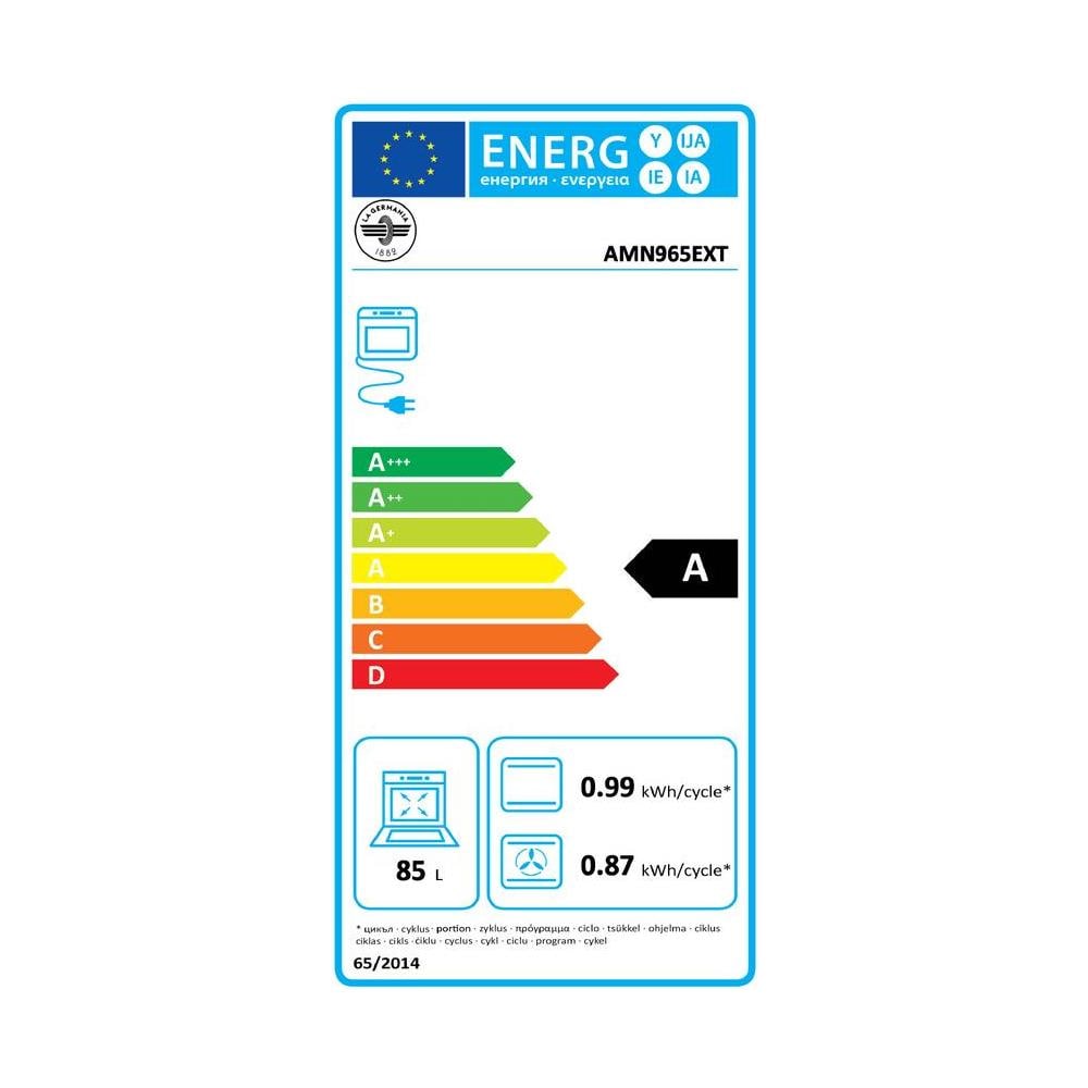 Cucina Elettrica / Gas AMN965EXT / 21 5 Fuochi a Gas Forno Elettrico Multifunzione Termoventilato Classe A Dimensioni 89.5 x60 cm Colore Inox Serie Americana - Foto 3