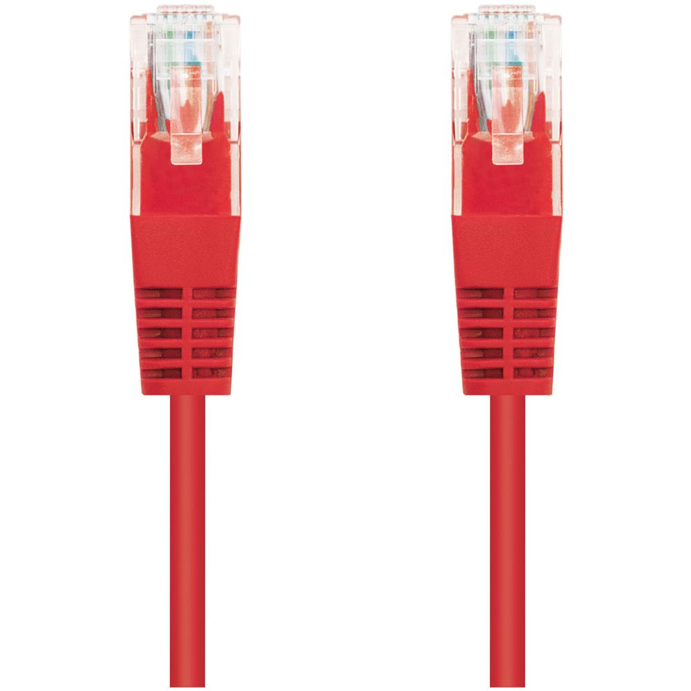 10.20.0100-R, RJ-45, RJ-45, Maschio / maschio, Cat5e, U / UTP (UTP) , Rosso - Foto 2