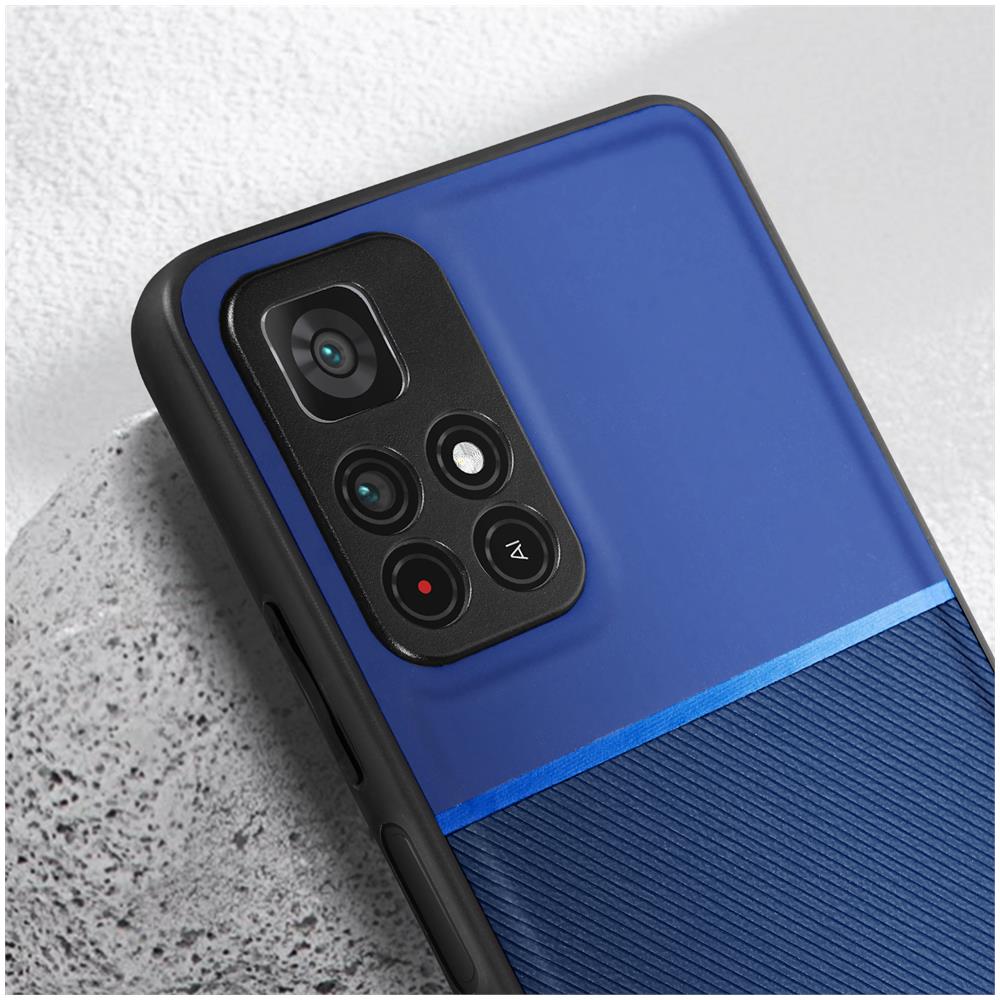 Cover Xiaomi Poco M4 Pro 5g E Redmi Note 11s 5g Bi-materiale Forcell Noble Blu - Foto 5