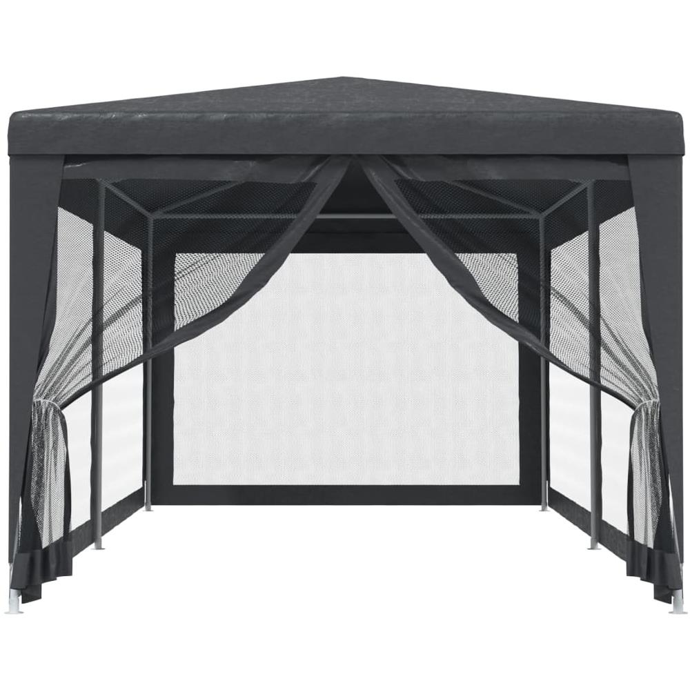 Tenda Per Feste 6 Pareti Laterali In Rete Antracite 3x6 M Hdpe - Foto 3