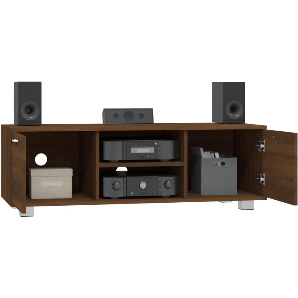 Mobile Tv Rovere Marrone 120x40,5x35 Cm In Legno Multistrato - Foto 2