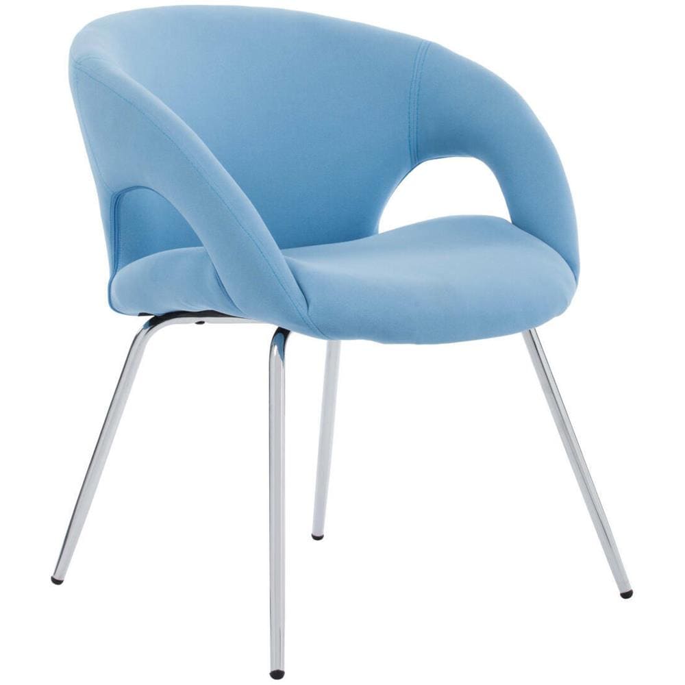 Sedia Da Ufficio Bathurst, Seduta Da Attesa Con Braccioli Per Ufficio, Seduta Ergonomica Da Attesa, 58x59h72 Cm, Azzurro - Foto 1