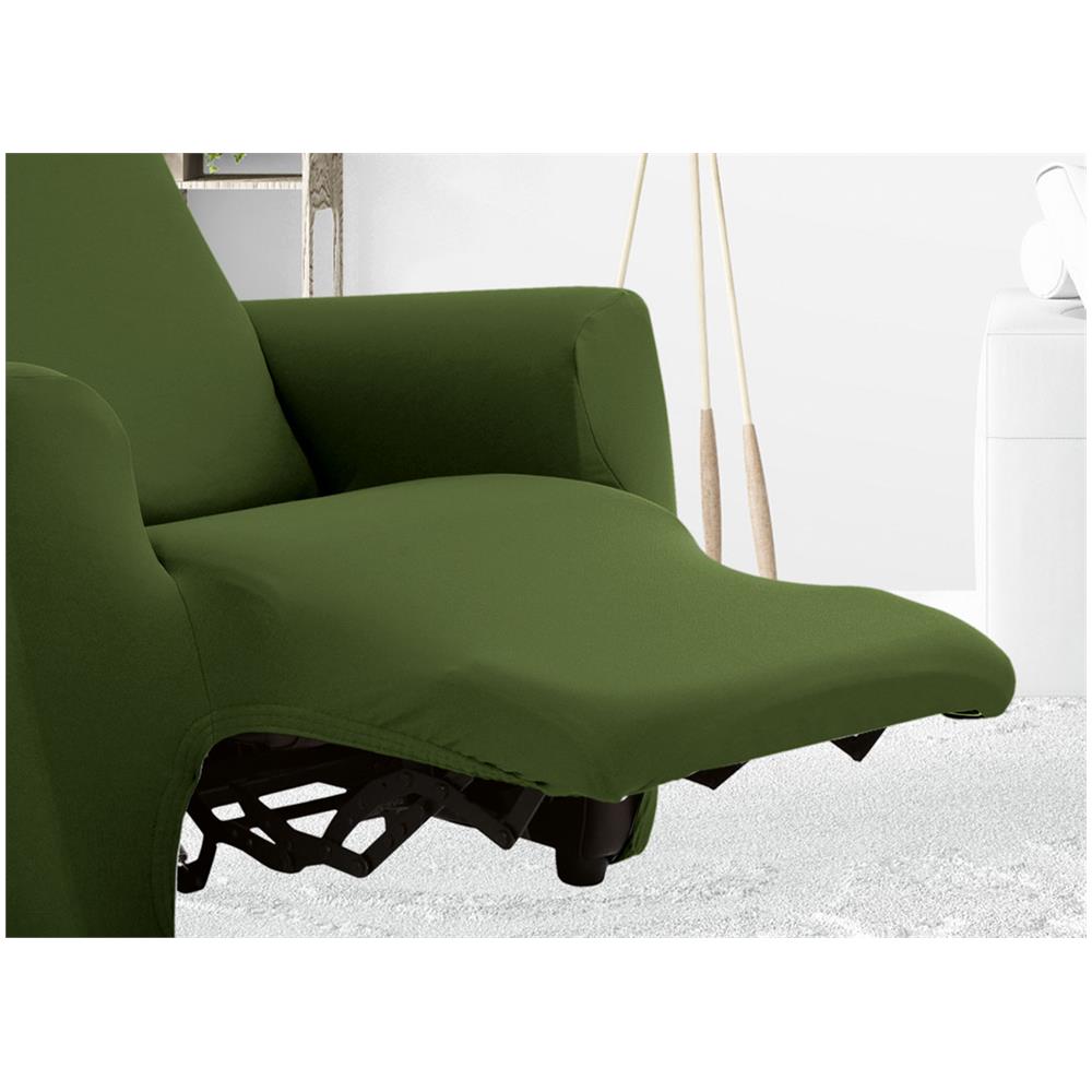 Copripoltrona Reclinabile Elasticizzato Antimacchia Magic Tinta Unita Verde Poltrona Relax Idrorepellente - Foto 5