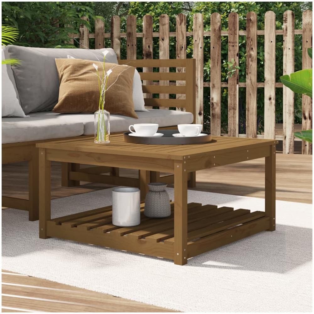 Tavolo Da Giardino Miele 82,5x82,5x45 Cm Legno Massello Di Pino - Foto 1