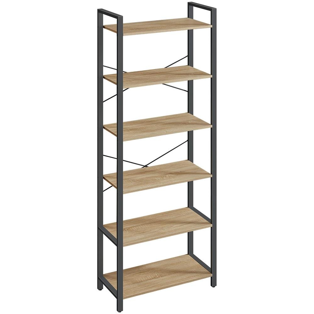BOOKSHELF SONOMA Libreria a 6 ripiani in truciolare di acciaio per soggiorno - Foto 1