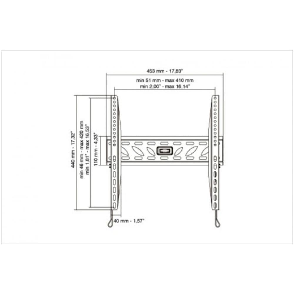 SP361 Supporto a Parete per Schermi LCD / LED / Plasma 32-60'' Portata Max 50Kg - Foto 2