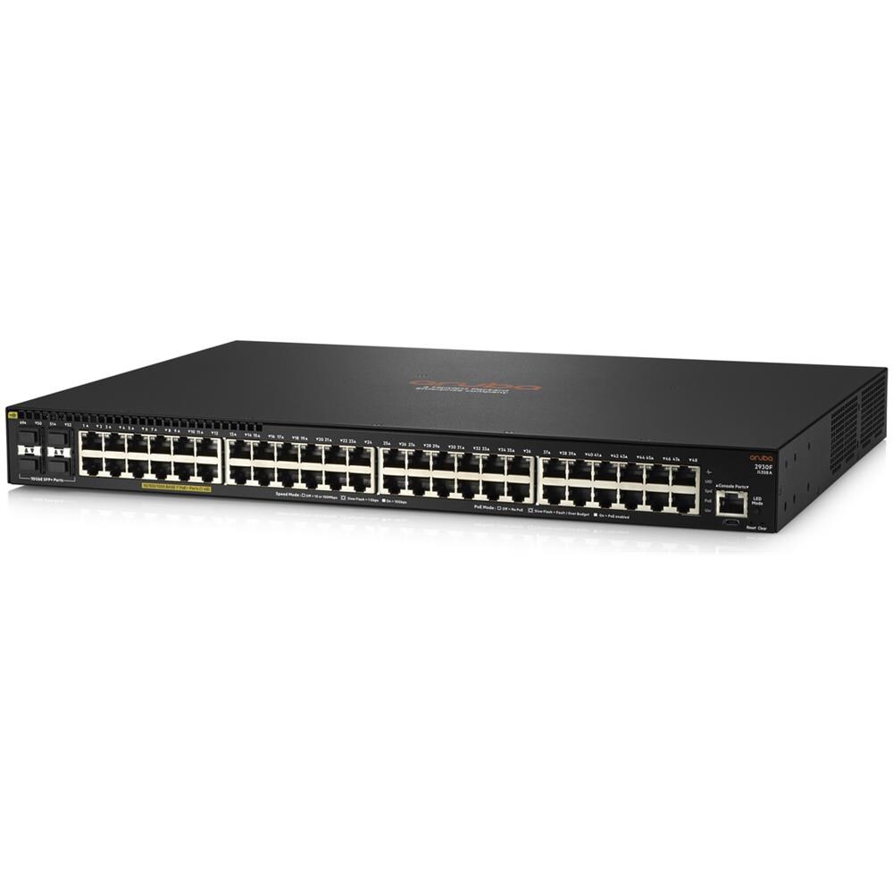 Switch Aruba 2930F 48 Porte Ethernet PoE 10 / 100 / 100 Mbps RJ45 con 4 Porte SFP+ Managed - Foto 1