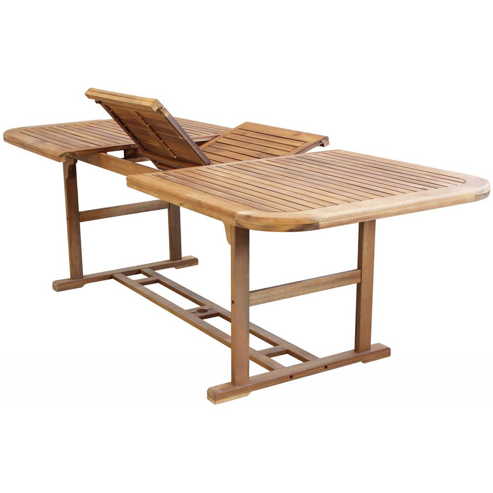 Set Tavolo Giardino Allungabile Rettangolare 180/240 X 100 Con 6 Sedie E 2 Poltrone In Legno Di Acacia Massiccio Per Esterno - Foto 4