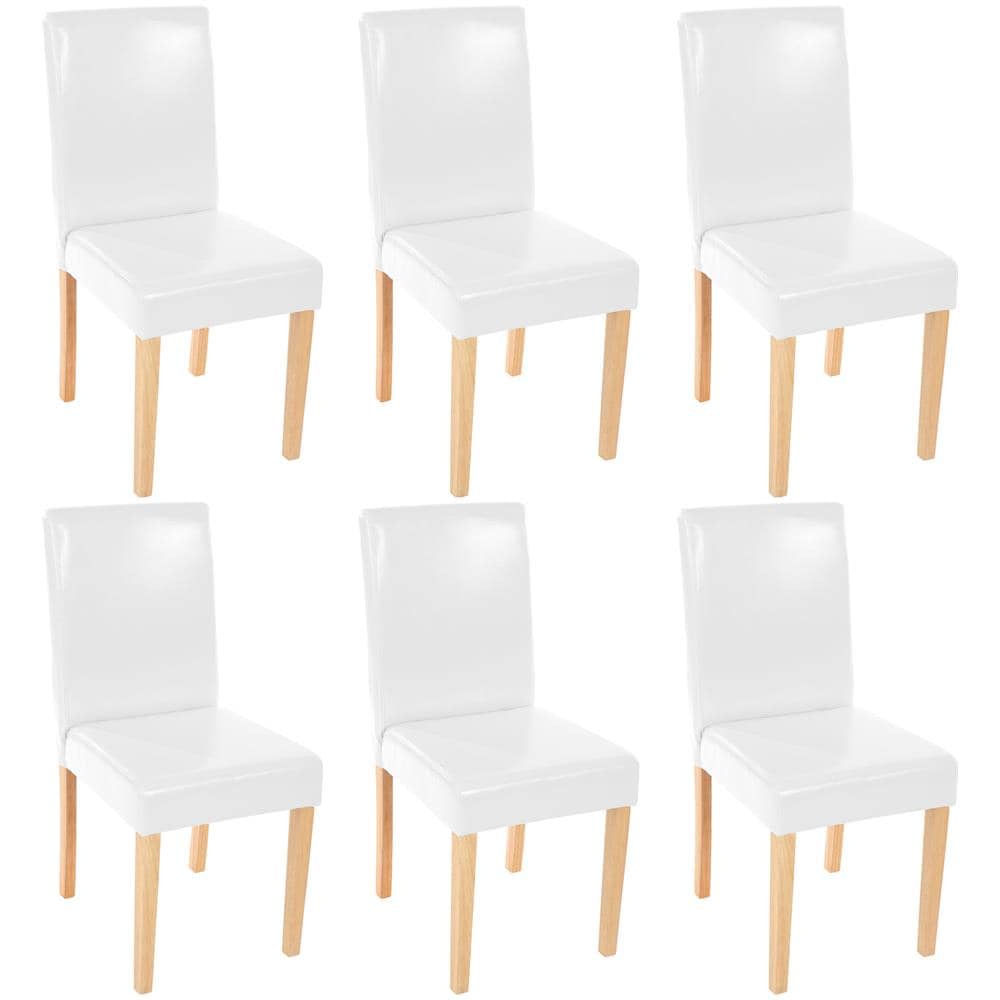 NON UTILIZZATO] Set 4x Sedie Littau Ecopelle Soggiorno Cucina Sala Da Pranzo 43x56x90cm Nero Piedi Scuri 76979176