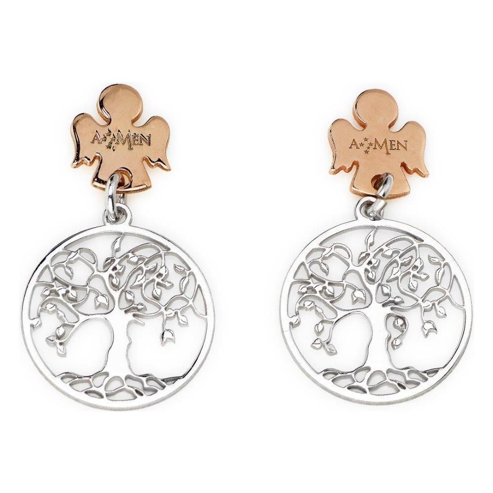 Orecchini Argento 925 - Collezione Albero Della Vita - Colore Rodio / rosè - Misura Unica - Foto 1