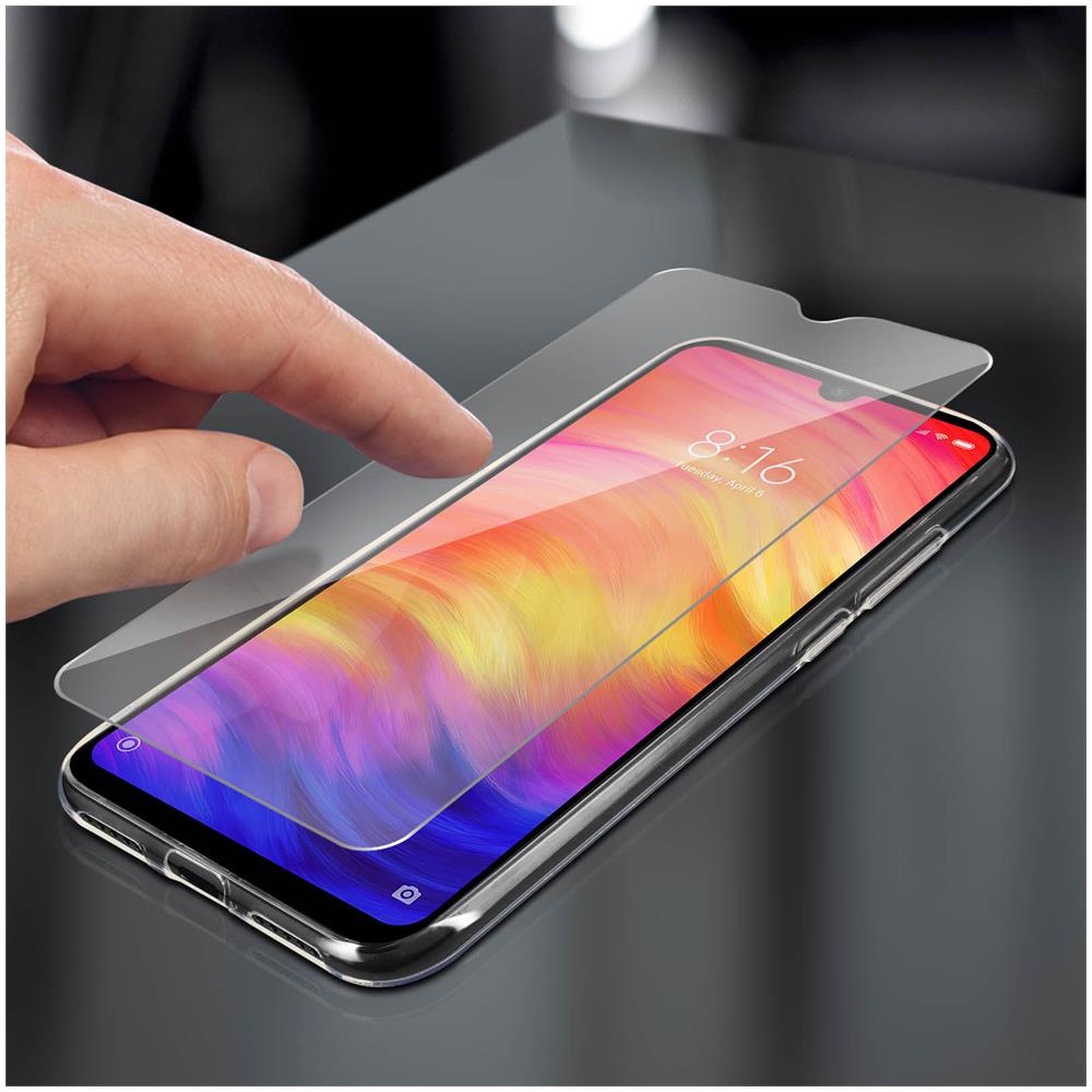 Cover Xiaomi Redmi Note 7 Silicone Morbida /pellicola In Vetro 9h Trasparente - Foto 5