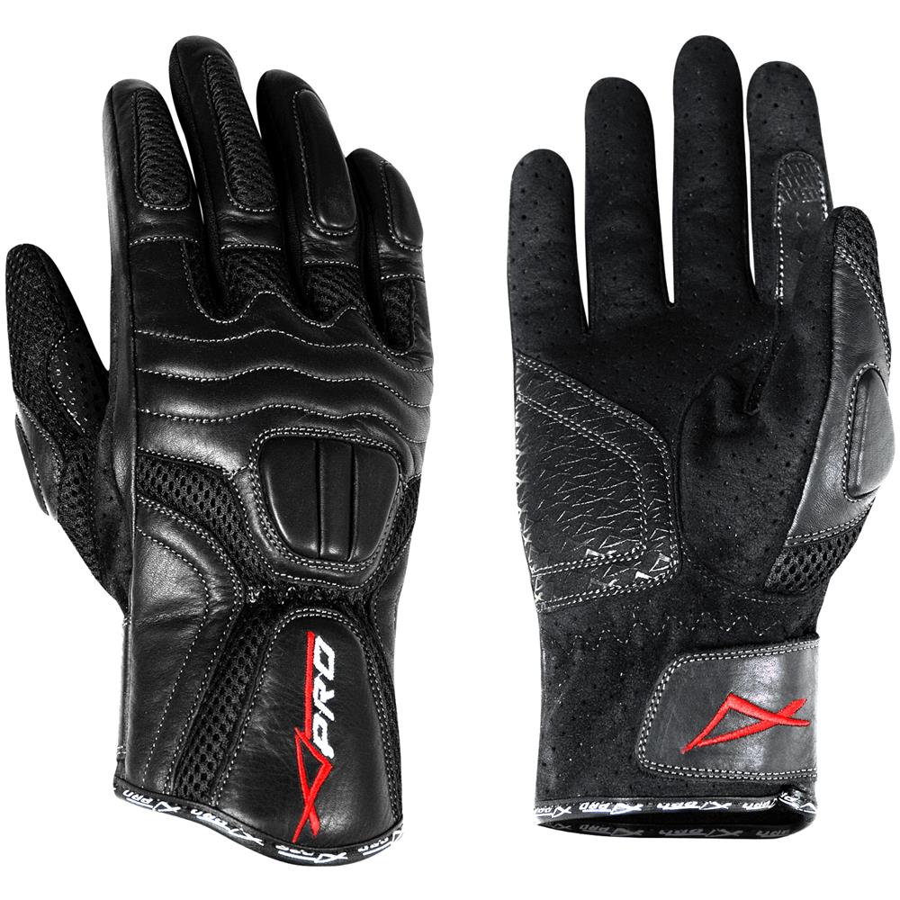 Moto Scooter Custom Guanto Pelle Tessuto Traforato Estivo Primavera Nero L - Foto 1