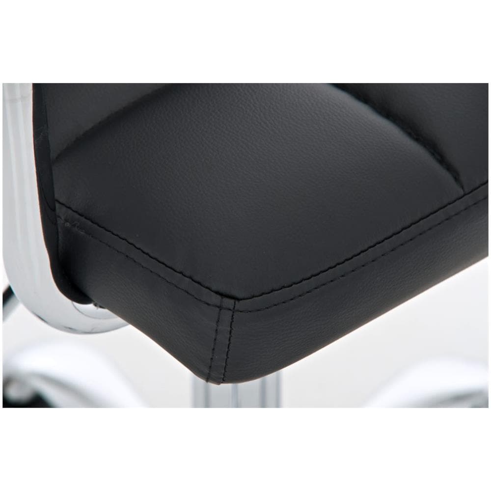 Sedia Ufficio Lucy in Similpelle - Sedia Studio Girevole, 5 Ruote E Braccioli - Sedia Direzionale Imbottita Ergonomica Carico Max 120KG Nero - Foto 5