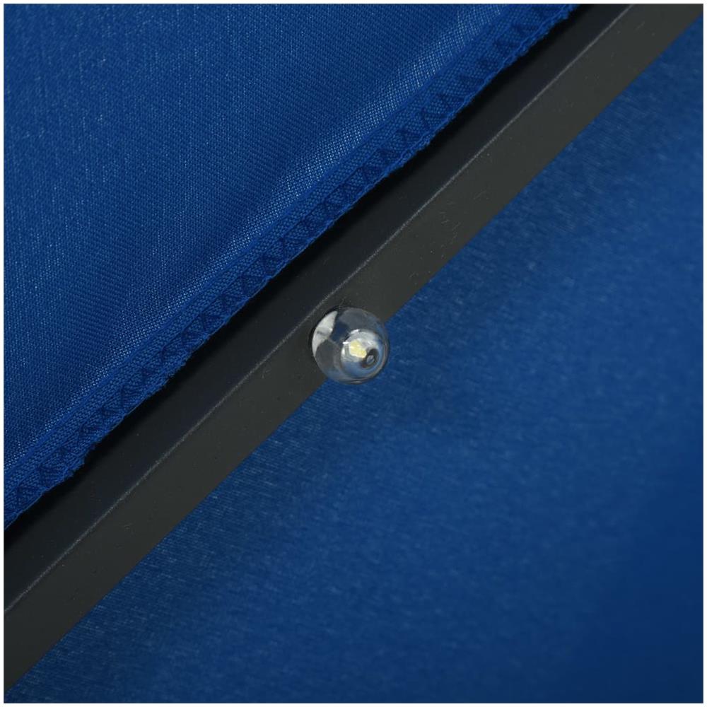 Ombrellone A Sbalzo Con Led E Palo In Acciaio 300 Cm Azzurro - Foto 2