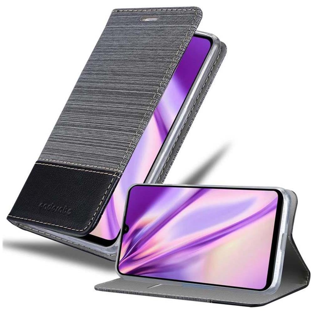 Custodia Compatibile Con Huawei P30 Lite In Grigio Nero - Coperchio Protettiva Con Chiusura Magnetica, Funzione Stand E Tasca Per Le Carte - Foto 1