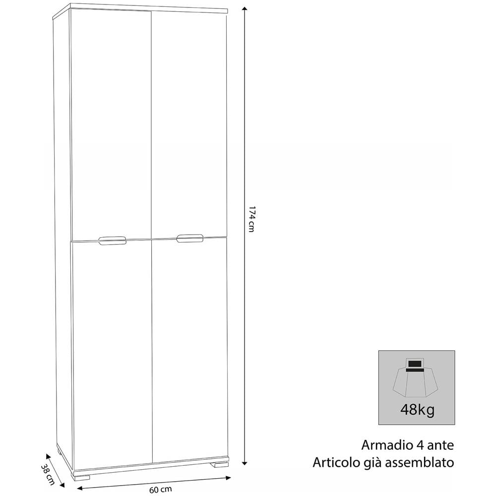 Lollo - Armadio 4 Ante - Foto 3