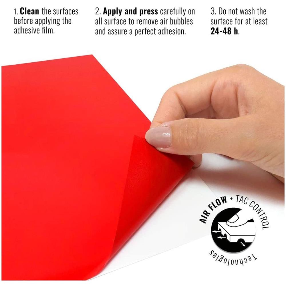 Foglio Pellicola Adesiva Per Wrapping Rosso Corsa, 50 X 70 Cm - Foto 6