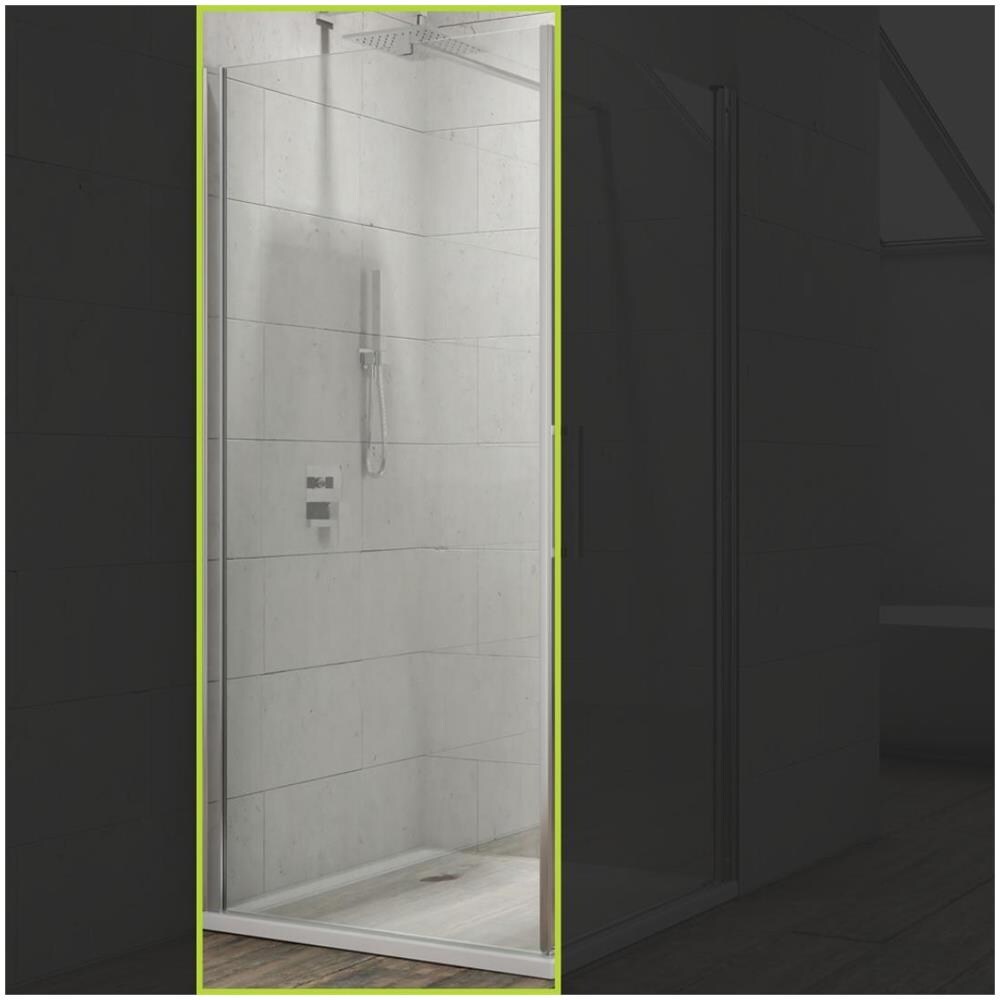 Lato Fisso Box Doccia Swing Adatto Per Porta Battente Swing Cristallo Temprato *** Misure : 67-70xh195 Cm Trasparente - Foto 2