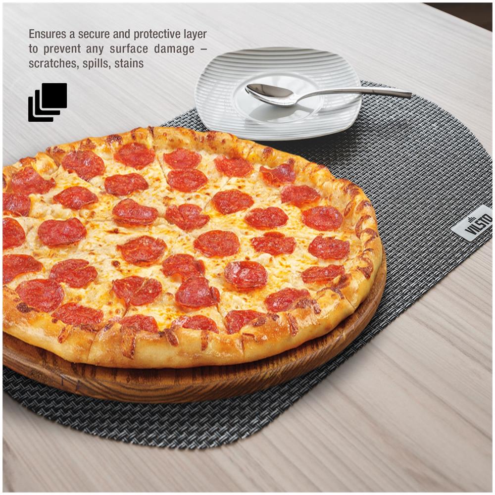 Tovagliette Colazione Americana Plastica Lavabili, Accessori Casa Cucina, Tovagliette Da Cucinate, Resistenti Al Calore, Resistenti Allo Sporco E Lavabili, 4 Pezzi, Grigio - Foto 6