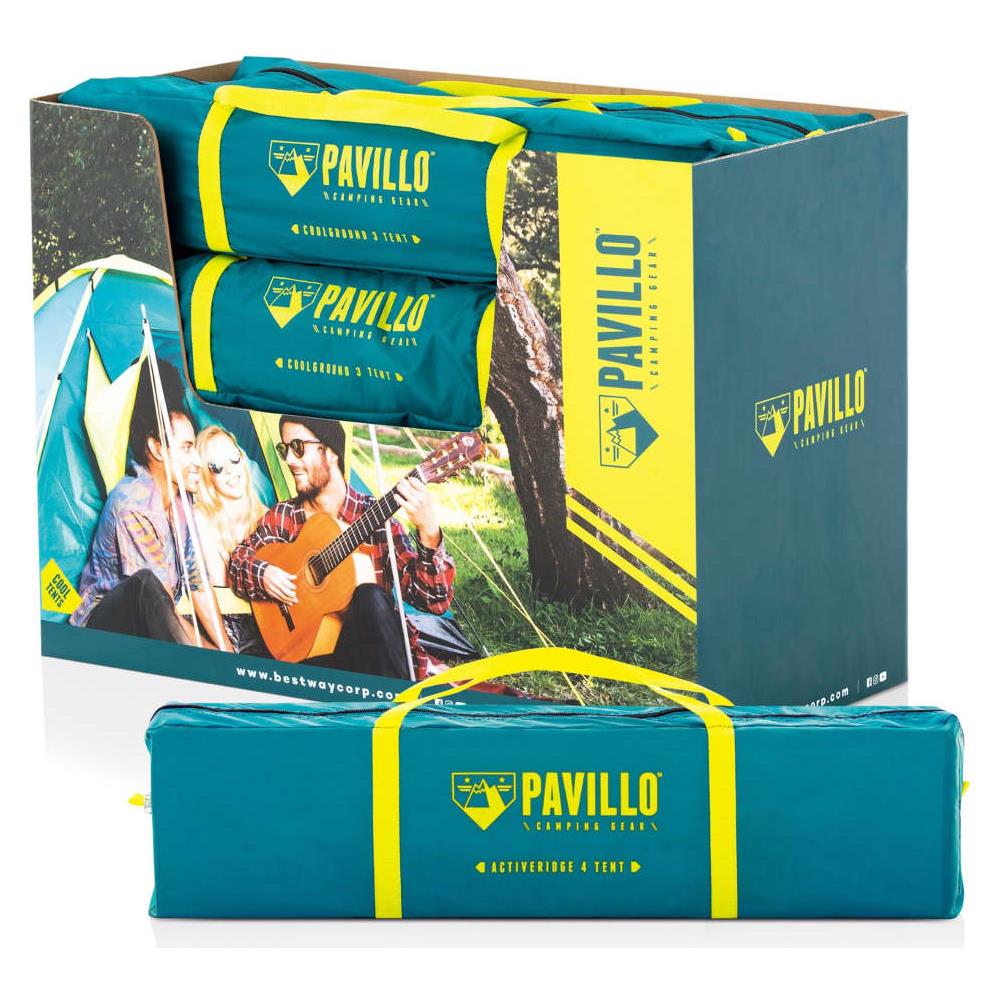 Tenda 3 Persone Terra Fredda 3 Pavillo - 1 Camera - Impermeabile 600mm - Ideale Per Festival - Foto 8