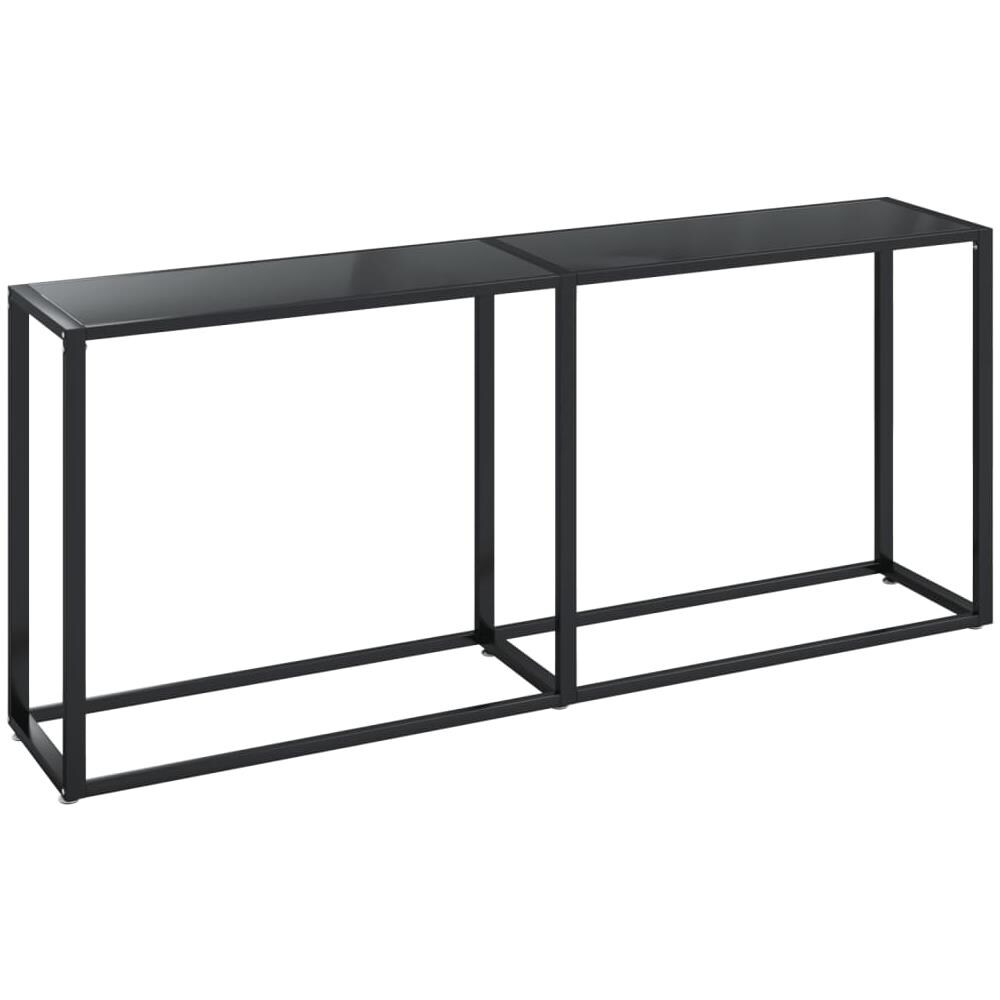 Tavolo Consolle Nero 180x35x75,5 Cm In Vetro Temperato - Foto 2
