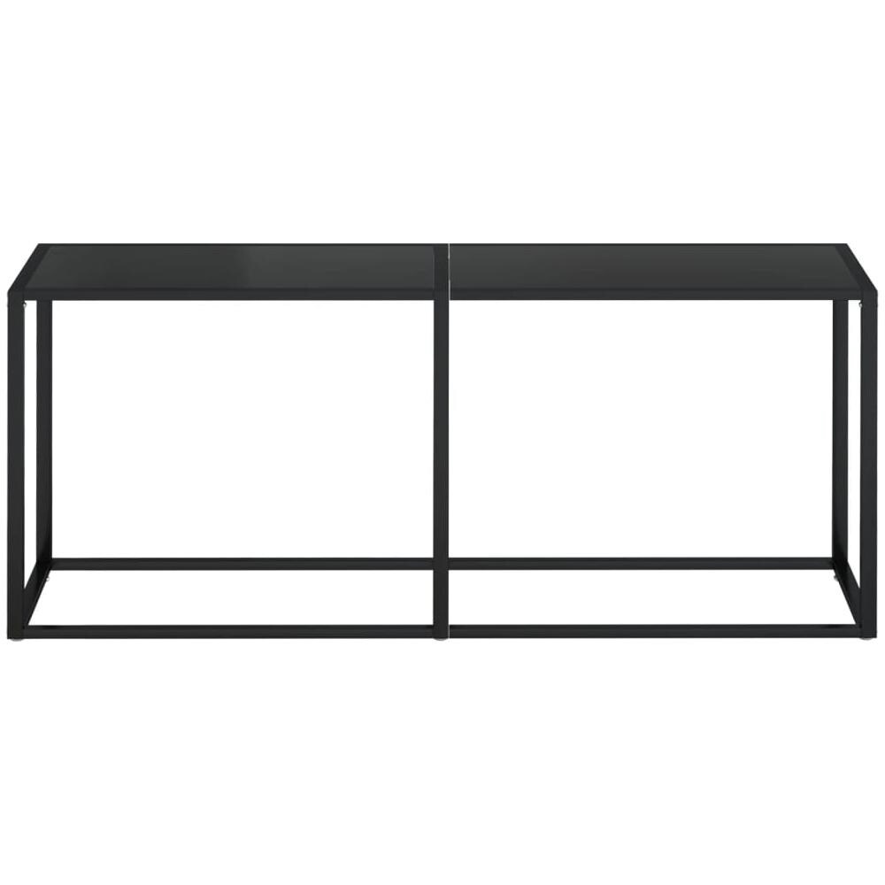 Tavolo Consolle Nero 180x35x75,5 Cm In Vetro Temperato - Foto 3