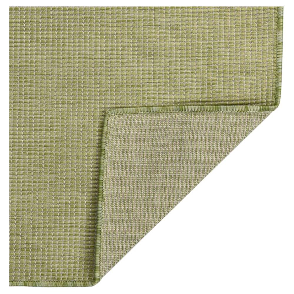 Tappeto Da Esterni A Tessitura Piatta 80x150 Cm Verde - Foto 2