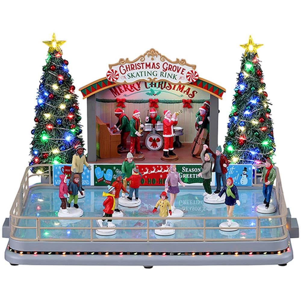Pista Di Pattinaggio Con Band Lemax Decorazione Natale Multicolore - Foto 1