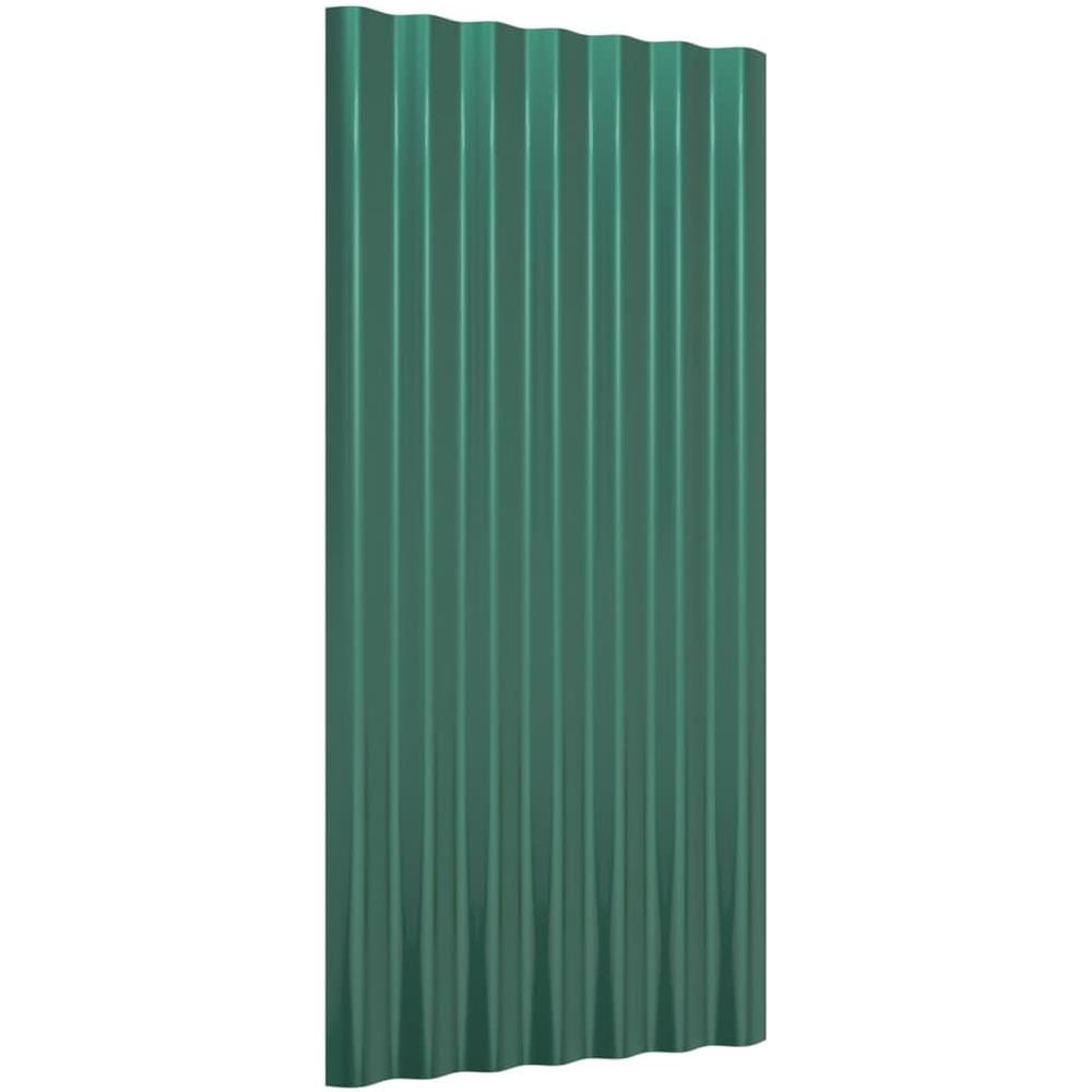 Pannelli Tetto 12pz Acciaio Verniciato A Polvere Verde 80x36 Cm - Foto 3