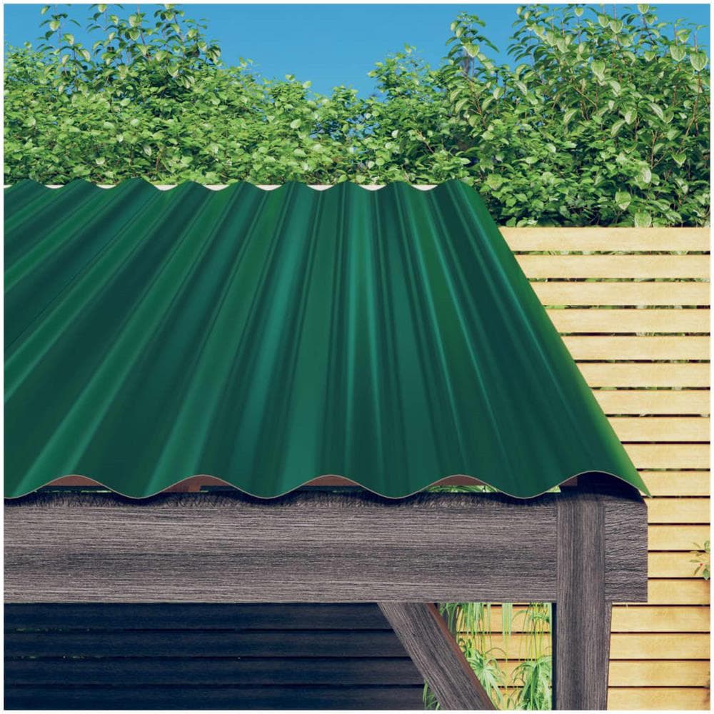 Pannelli Tetto 12pz Acciaio Verniciato A Polvere Verde 80x36 Cm - Foto 1