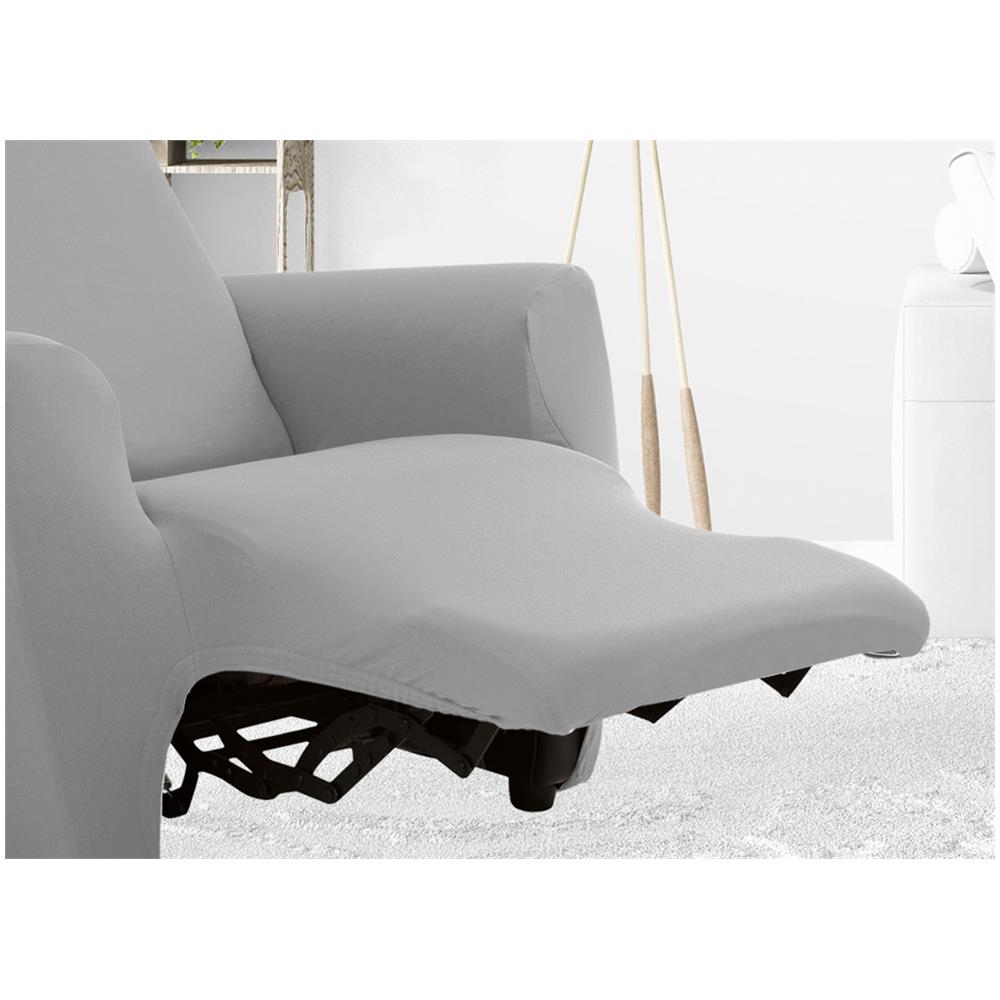 Copripoltrona Reclinabile Elasticizzato Antimacchia Magic Tinta Unita Grigio Sassi Poltrona Relax Idrorepellente - Foto 5