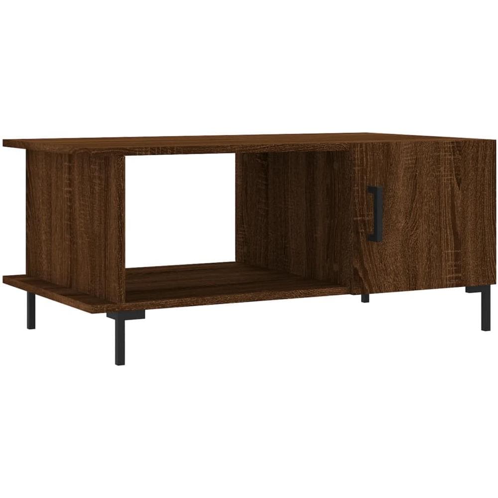 Tavolino Da Salotto Rovere Marrone 90x50x40cm Legno Multistrato - Foto 2