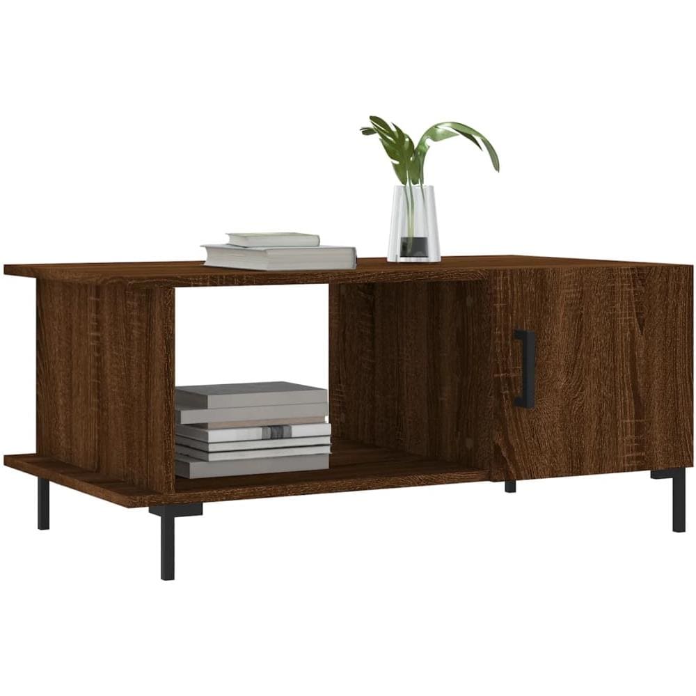Tavolino Da Salotto Rovere Marrone 90x50x40cm Legno Multistrato - Foto 3