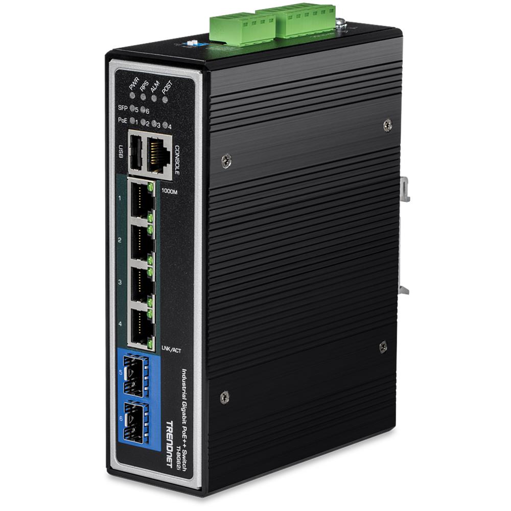 TI-BG62I switch di rete Gestito L2+ Gigabit Ethernet (10/100/1000) Supporto Power over Ethernet (PoE) Nero - Foto 1