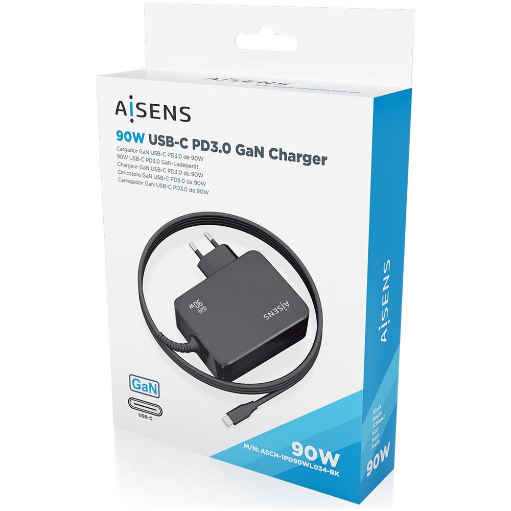 ASCH-1PD90WL034-BK Caricabatterie per dispositivi mobili Universale Nero AC Interno - Foto 6