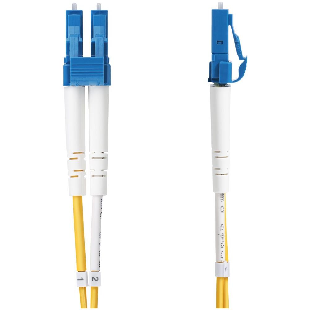 Cavo in fibra ottica duplex monomodale OS2 da LC a LC (UPC) da 1m, 9/125µm, 100G, Insensibile alla piegatura, Bassa perdita di inserzione, Cavo patch in fibra LSZH - Foto 2