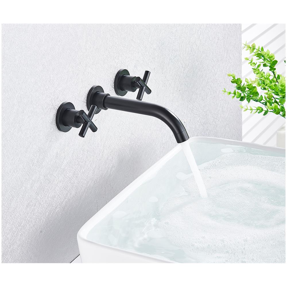 Rubinetto per lavabo da bagno, Blackswan, tipo M62, modello nero opaco, misura 21 cm - Foto 2