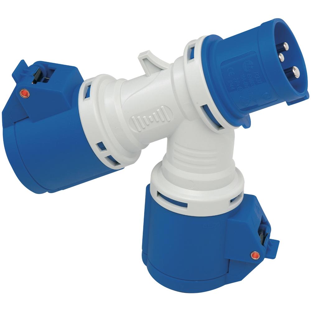 Distributore a 2 prese CEE IP44 230 V / 16 A 3 poli Spina 230 V / 16 a 3 poli - Foto 1