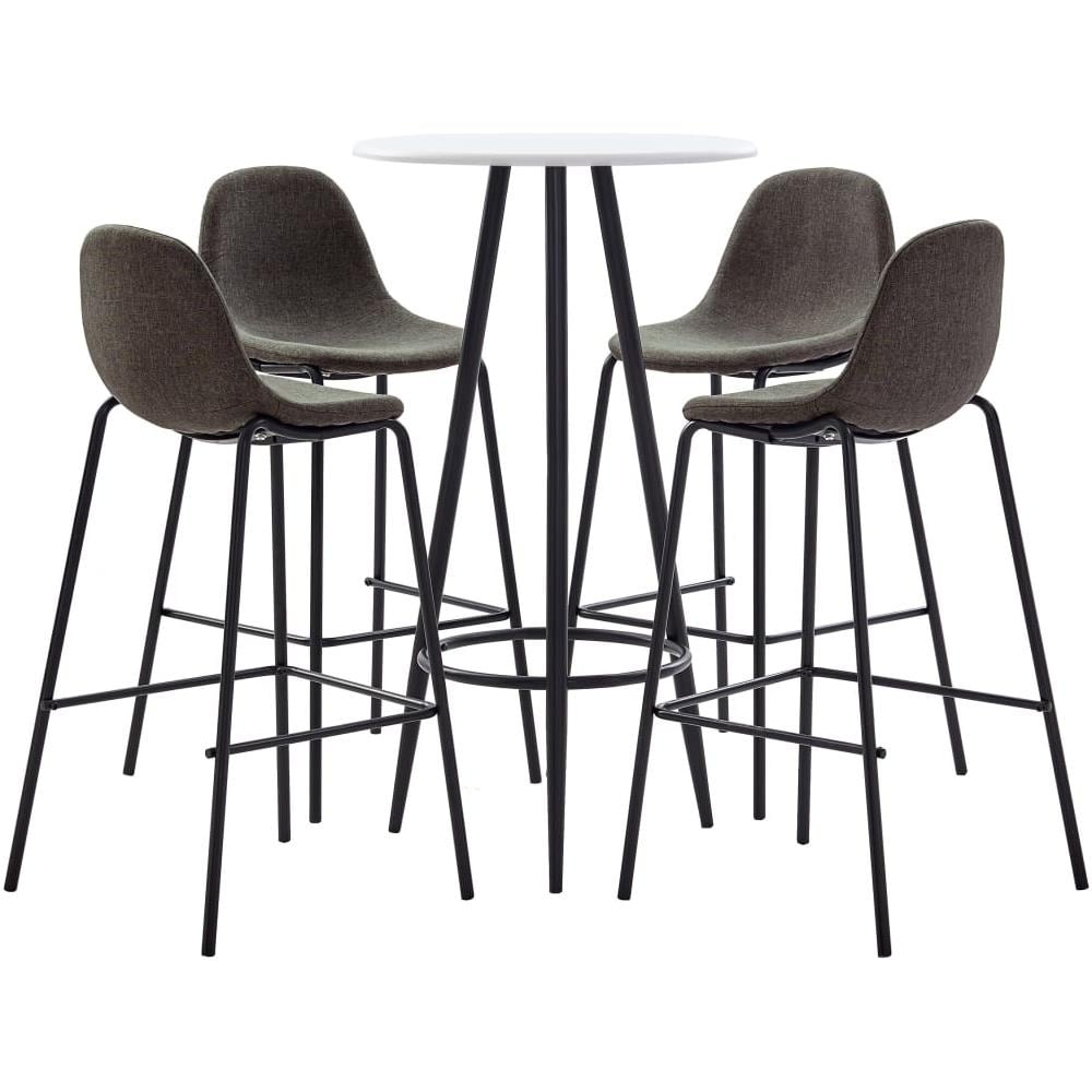 Set Da Bar 5 Pz In Tessuto Grigio Scuro - Foto 1