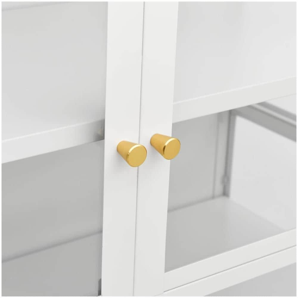 Vetrina Bianca 90x40x180 cm in Acciaio e Vetro Temperato - Foto 3