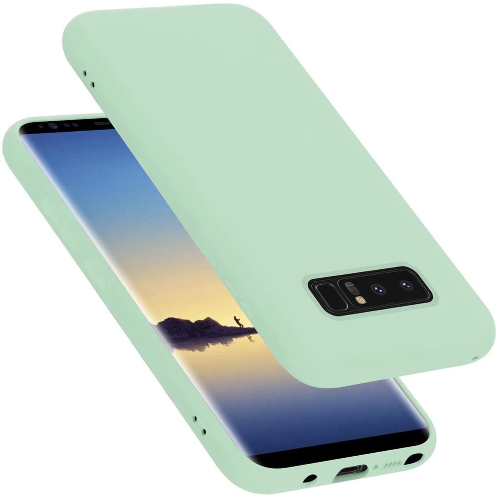 Custodia Compatibile Con Samsung Galaxy Note 8 In Liquid Verde Chiaro - Coperchio Protettivo In Silicone Tpu Flessibile - Foto 1