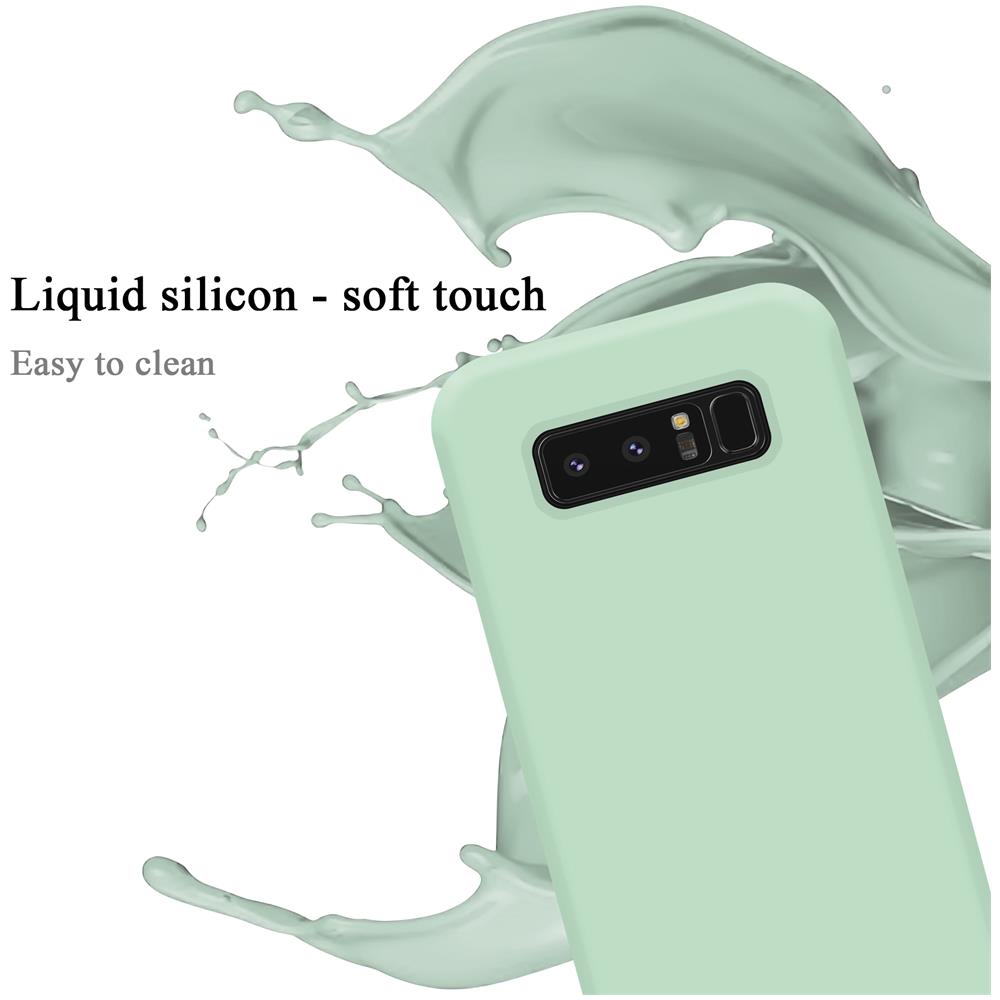 Custodia Compatibile Con Samsung Galaxy Note 8 In Liquid Verde Chiaro - Coperchio Protettivo In Silicone Tpu Flessibile - Foto 2
