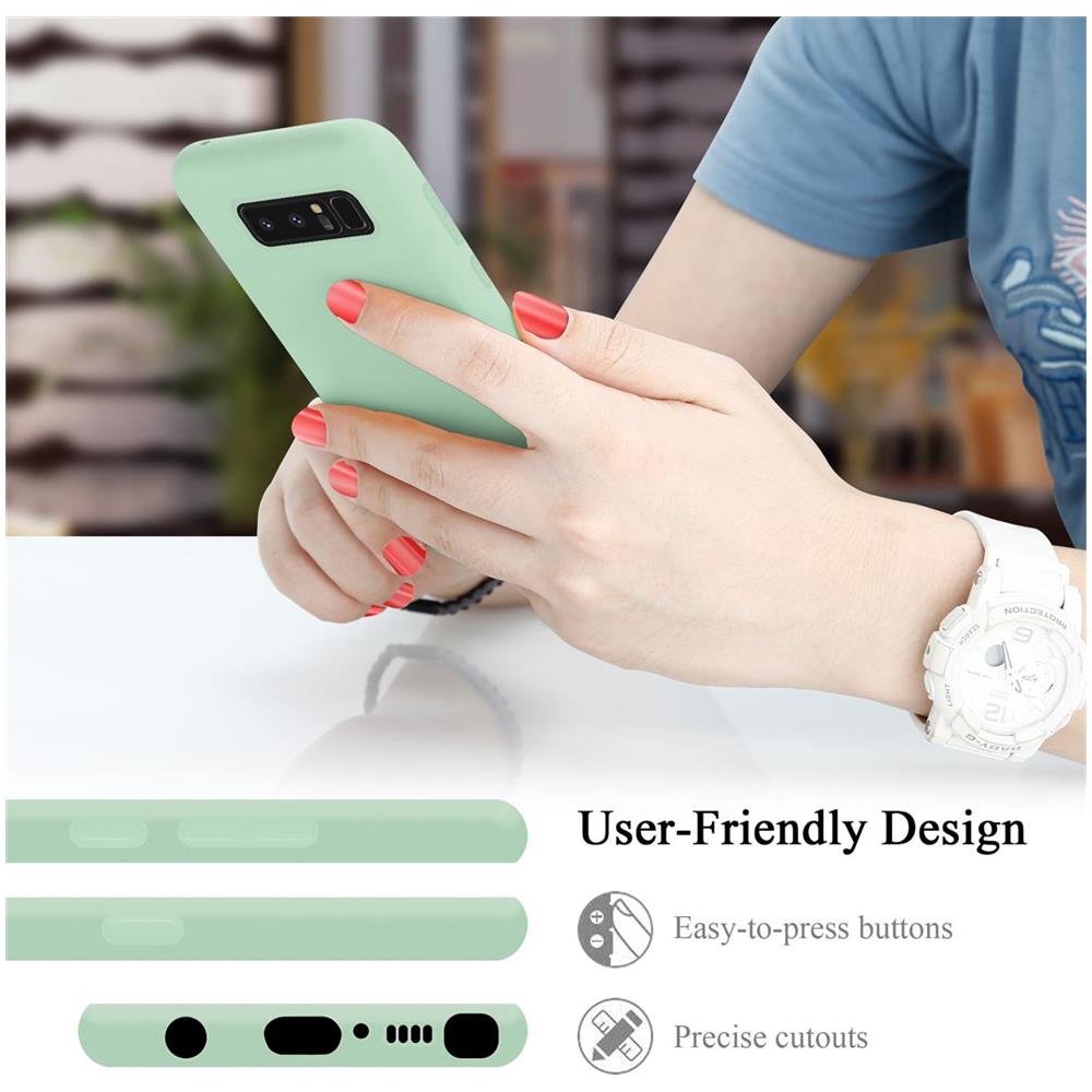 Custodia Compatibile Con Samsung Galaxy Note 8 In Liquid Verde Chiaro - Coperchio Protettivo In Silicone Tpu Flessibile - Foto 6