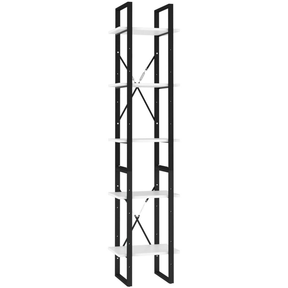 Libreria a 5 Ripiani Bianca 40x30x175 cm in Legno Multistrato - Foto 1