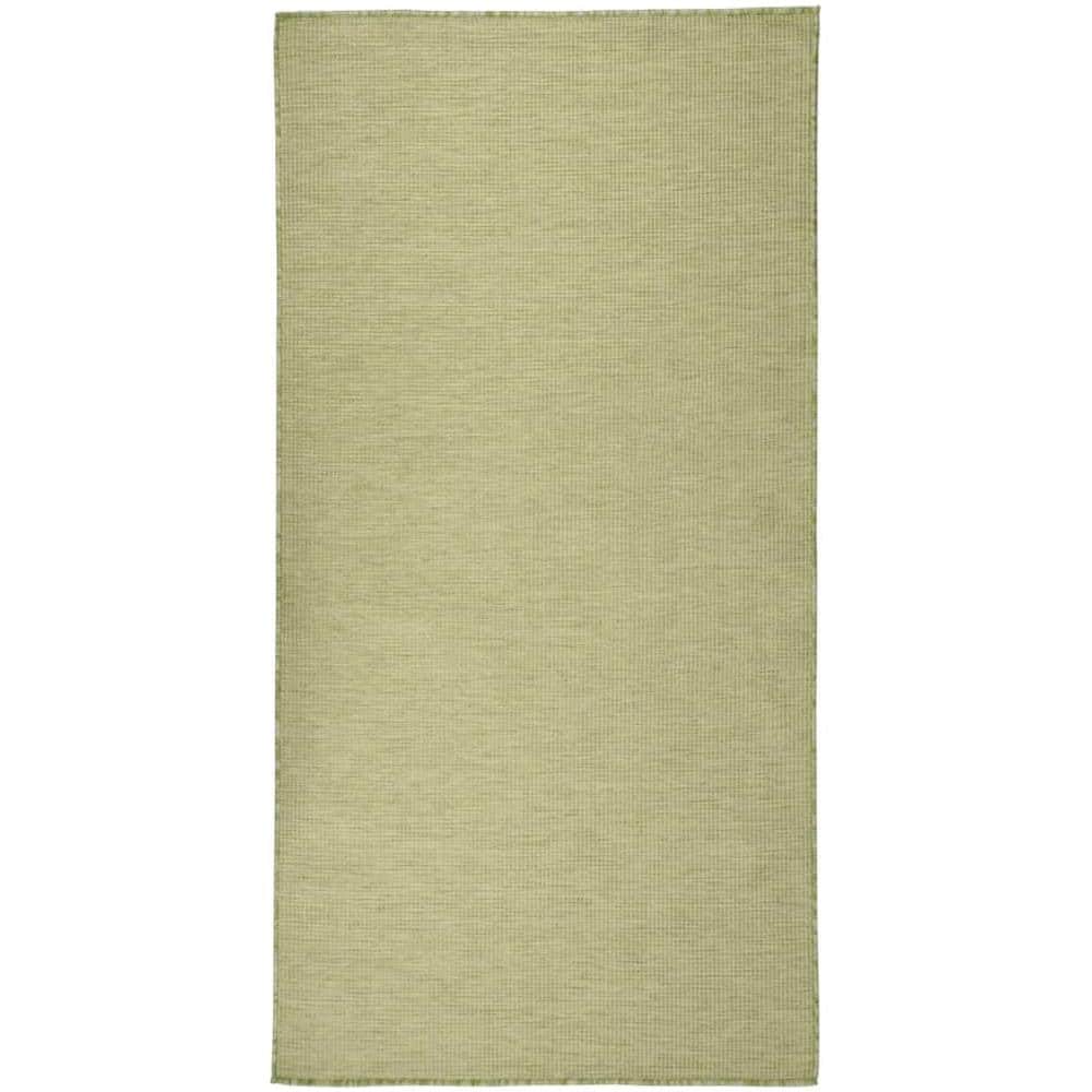 Tappeto Da Esterni A Tessitura Piatta 100x200 Cm Verde - Foto 1