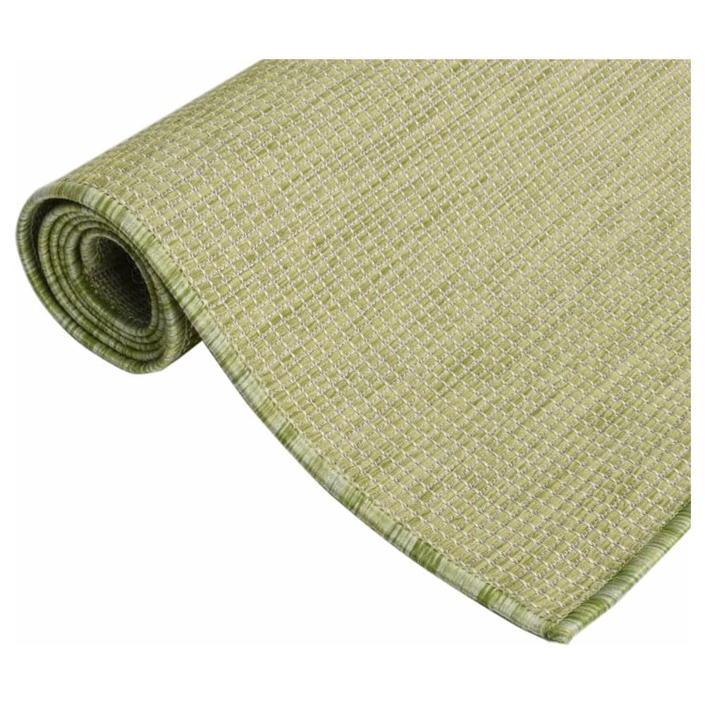 Tappeto Da Esterni A Tessitura Piatta 100x200 Cm Verde - Foto 3