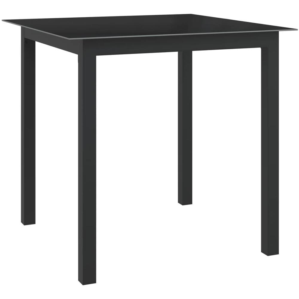 Set Mobili Da Pranzo Per Giardino 5 Pz In Alluminio Antracite - Foto 2