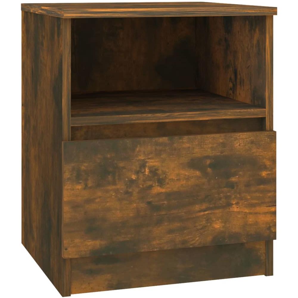 Comodino Rovere Fumo 40x40x50 Cm In Legno Multistrato - Foto 1