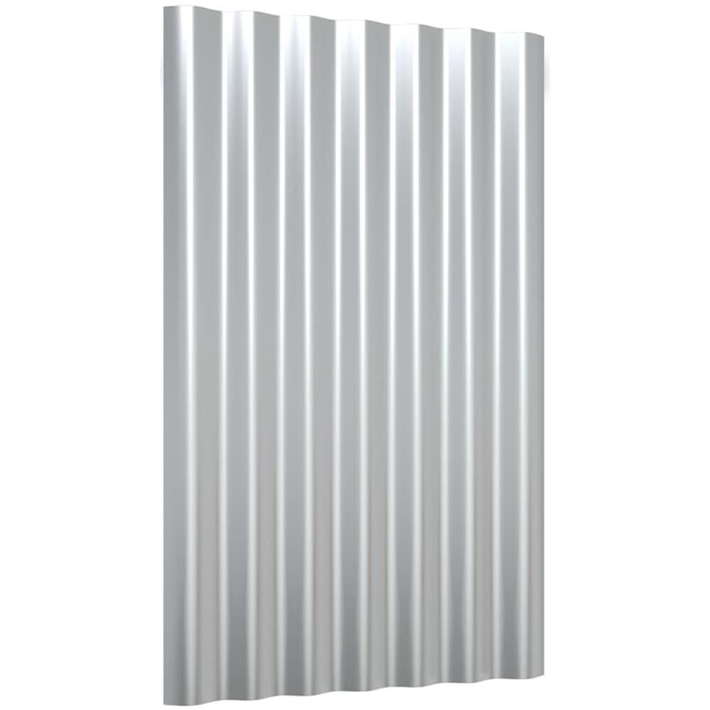 Pannelli Tetto 36pz Acciaio Verniciato Polvere Argento 60x36 Cm - Foto 3