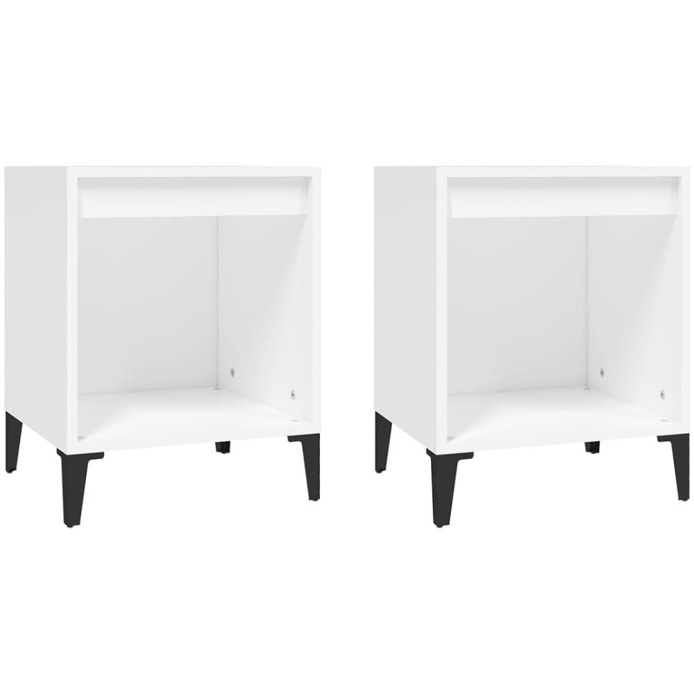 Comodini 2 Pz In Bianco 40x35x50 Cm - Foto 2